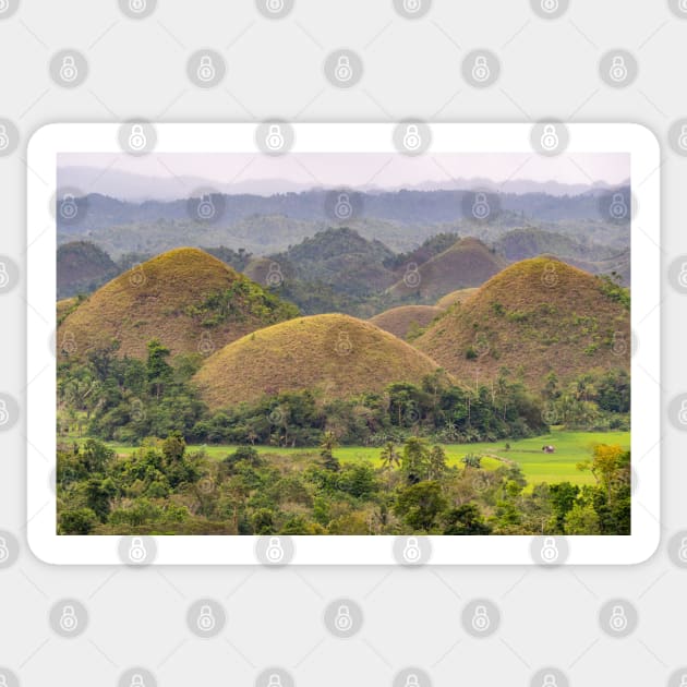 The Chocolate Hills, Carmen, Bohol, Philippines Sticker by Upbeat Traveler